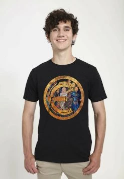 Henry Tiger MARVEL UNISEX ETERNALS BADGE GROUP SHOT - T-Shirt Print - Black