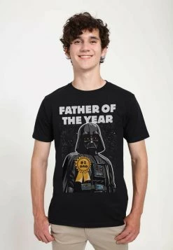 Henry Tiger Unisex STAR WARS: CLASSIC - FATHER OF THE YEAR #1 DAD - T-Shirt Print - Black