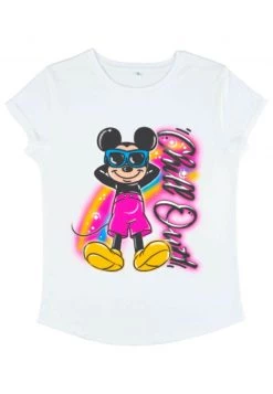Henry Tiger Damen DISNEY CLASSICS MICKEY CLASSIC - AIRBRUSHED MICKEY - T-Shirt Print - White -Günstiges Henry Tiger Geschäft 7a0739818fa54486b4ce4320fd65e56e