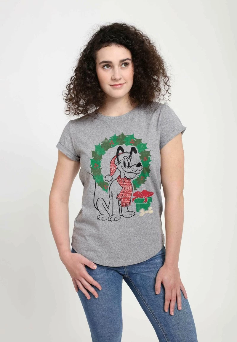 Henry Tiger Damen DISNEY CLASSICS MICKEY CLASSIC - CHRISTMAS FAIRISLE PLUTO - T-Shirt Print - Melange Grey 2 Henry Tiger Damen DISNEY CLASSICS MICKEY CLASSIC - CHRISTMAS FAIRISLE PLUTO - T-Shirt Print - Melange Grey – Bild 2
