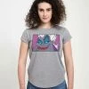 Henry Tiger Damen DISNEY THE LITTLE MERMAID - URSULA EYES - T-Shirt Print - Melange Grey