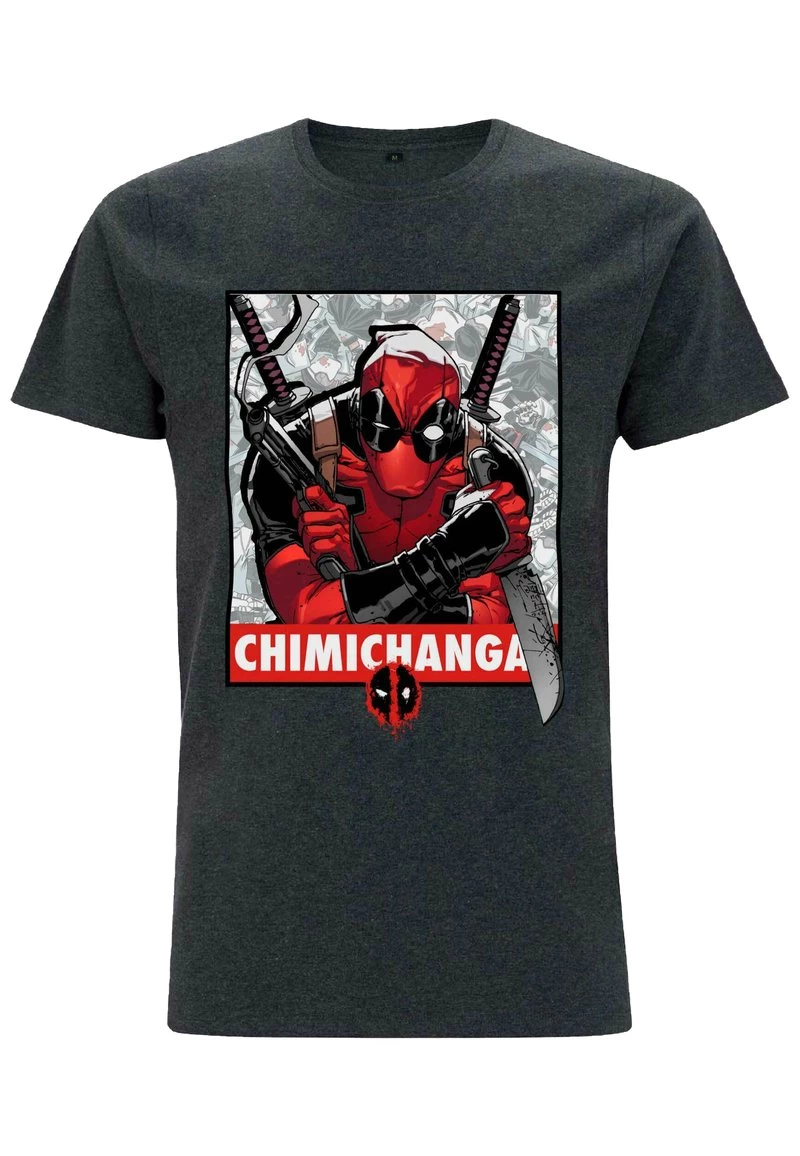 Henry Tiger Unisex MARVEL OBEY THE CHIMI - T-Shirt Print - Melange Black 4 Henry Tiger Unisex MARVEL OBEY THE CHIMI - T-Shirt Print - Melange Black – Bild 4