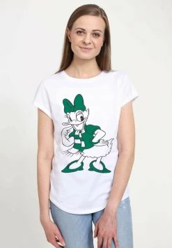 Henry Tiger DISNEY CLASSICS MICKEY CLASSIC - PINE GREEN DAISY - T-Shirt Print - White | Damen
