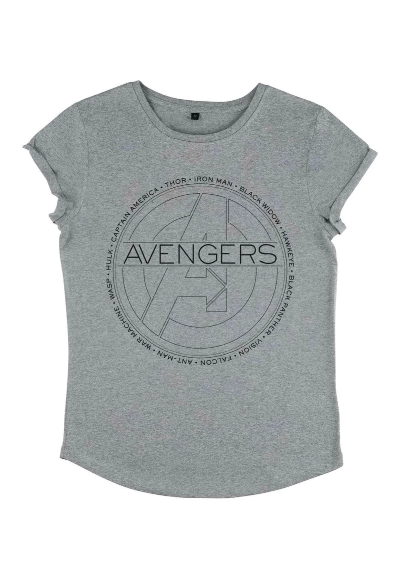 Henry Tiger MARVEL AVENGERS CLASSIC - AVENGERS CIRCLE ICON - T-Shirt Print - Melange Grey | Damen 3 Henry Tiger MARVEL AVENGERS CLASSIC - AVENGERS CIRCLE ICON - T-Shirt Print - Melange Grey | Damen – Bild 3