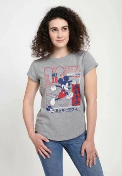 Henry Tiger Damen DISNEY MICKEY - T-Shirt Print - Melange Grey -Günstiges Henry Tiger Geschäft 7bc3f2709aba49b580dd2362896e537f