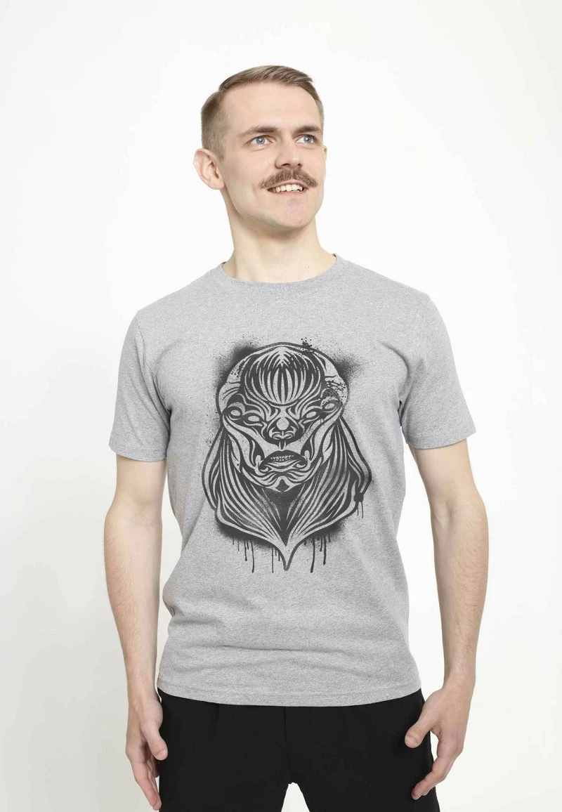 Henry Tiger MARVEL UNISEX KRO SPRAY PAINT - T-Shirt Print - Melange Grey 1 Henry Tiger MARVEL UNISEX KRO SPRAY PAINT - T-Shirt Print - Melange Grey