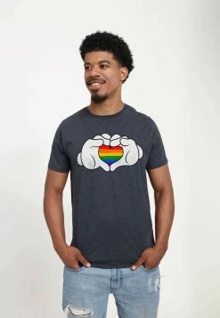Henry Tiger DISNEY CLASSICS MICKEY CLASSIC - RAINBOW LOVE - T-Shirt Print - Melange Black | Unisex -Günstiges Henry Tiger Geschäft 7c376216e40141ac83c4c1acc54520ab
