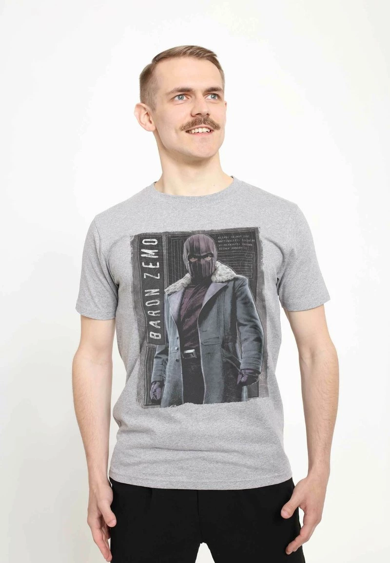 Henry Tiger Unisex T-Shirt Print - Melange Grey 1 Henry Tiger Unisex T-Shirt Print - Melange Grey