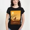 Henry Tiger Damen STAR WARS: THE MANDALORIAN - MANDO AND CHILD POSTER - T-Shirt Print - Black