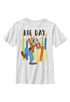 Henry Tiger Unisex DISNEY CLASSICS KIDS GOOFY CANDLES SEVEN - T-Shirt Print - White