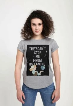 Henry Tiger Damen DISNEY CINDER HATERS - T-Shirt Print - Melange Grey