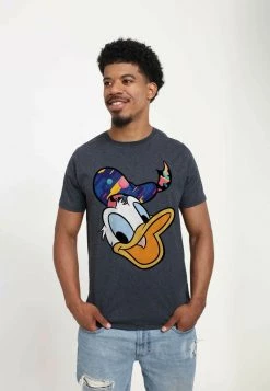 Henry Tiger Unisex DISNEY CLASSICS MICKEY CLASSIC - DONALD PATTERN FACE - T-Shirt Print - Melange Black -Günstiges Henry Tiger Geschäft 7e642d75b00849e4b9e2b2e6db35c3cc