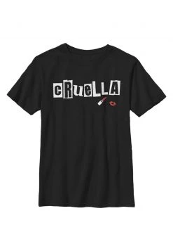 Henry Tiger Unisex DISNEY CLASSICS CRUELLA NAME - T-Shirt Print - Black