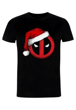 Henry Tiger MARVEL DEADPOOL - DEADPOOL SANTA HAT - T-Shirt Print - Black | Unisex -Günstiges Henry Tiger Geschäft 7ed66f230eff461192934150f405695c