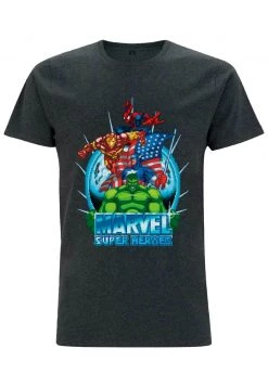 Henry Tiger Unisex MARVEL MARVEL SUPER HEROES - T-Shirt Print - Melange Black -Günstiges Henry Tiger Geschäft 7f2302762f094d7faac85ef659b9861d