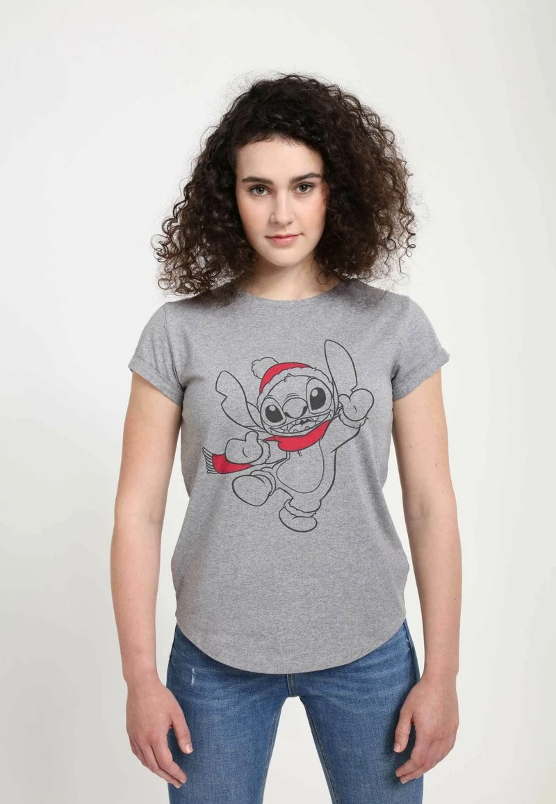 Henry Tiger Damen DISNEY CLASSICS STITCH HOLIDAY - T-Shirt Print - Melange Grey 3 Henry Tiger Damen DISNEY CLASSICS STITCH HOLIDAY - T-Shirt Print - Melange Grey – Bild 3