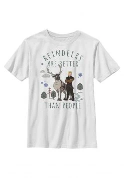 Henry Tiger Unisex DISNEY BETTER REINDEERS - T-Shirt Print - White