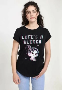 Henry Tiger Damen DISNEY WRECK-IT RALPH 2 - GLITCH LIFE - T-Shirt Print - Black
