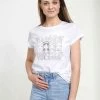 Henry Tiger Damen DISNEY DISNEY PRINCESSES - PRINCESSES FLORAL - T-Shirt Print - White