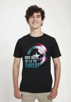 Henry Tiger Herren MARVEL WIELDING THE SHIELD - T-Shirt Print - Black