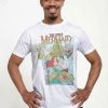 Henry Tiger Unisex DISNEY THE LITTLE MERMAID - MERMAID COVER - T-Shirt Print - White
