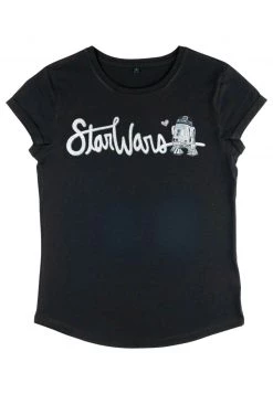 Henry Tiger Damen STAR WARS: THE MANDALORIAN - CURSIVE R2 - T-Shirt Print - Black -Günstiges Henry Tiger Geschäft 82c9244649824b56806d6d69650abcf2