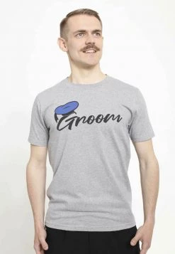 Henry Tiger UNISEX DONALD GROOM - T-Shirt Print - Melange Grey