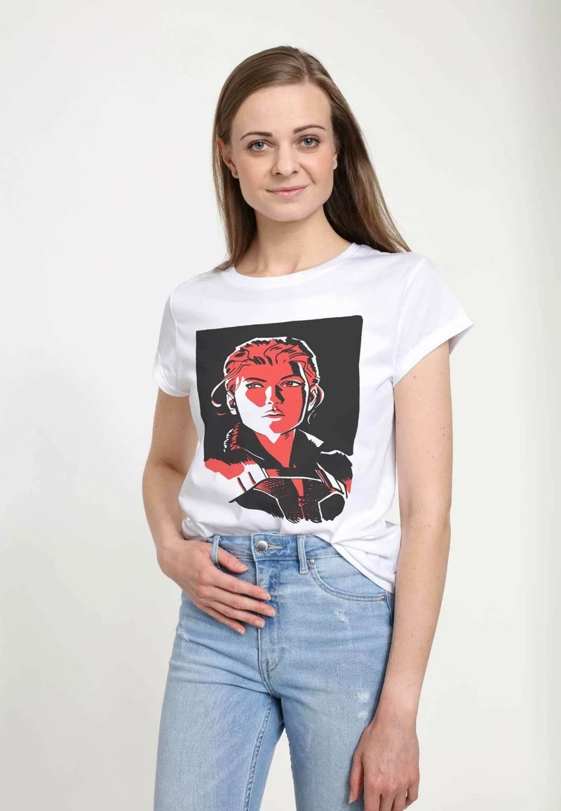 Henry Tiger Damen MARVEL BLACK WIDOW: MOVIE - WIDOW PORTRAIT - T-Shirt Print - White 3 Henry Tiger Damen MARVEL BLACK WIDOW: MOVIE - WIDOW PORTRAIT - T-Shirt Print - White – Bild 3
