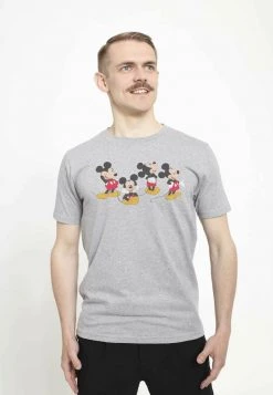 Henry Tiger DISNEY CLASSICS UNISEX MICKEY LINE - T-Shirt Print - Melange Grey