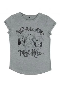 Henry Tiger Damen DISNEY CLASSICS ALICE IN WONDERLAND - ALL MAD HERE - T-Shirt Print - Melange Grey -Günstiges Henry Tiger Geschäft 856152769ee84db8a2495bf7f3597973