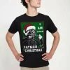 Henry Tiger Unisex STAR WARS VADER FATHER CHRISTMAS - T-Shirt Print - Black
