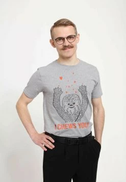 Henry Tiger STAR WARS UNISEX I CHEWS YOU CHEWY - T-Shirt Print - Melange Grey -Günstiges Henry Tiger Geschäft 874698b74ffe48428fb2ad11c40361ef