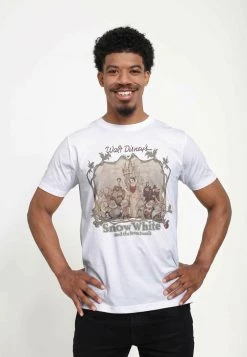 Henry Tiger Unisex DISNEY SNOW WHITE - SNOW WHITE AND FRIENDS - T-Shirt Print - White