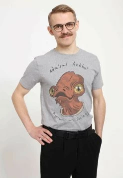 Henry Tiger STAR WARS: CLASSIC - ADMIRAL ACKBAR - T-Shirt Print - Melange Grey | Unisex -Günstiges Henry Tiger Geschäft 87c4747320004a318d5e771281b4b722