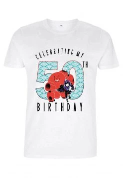 Henry Tiger DISNEY BIG HERO 6 MOVIE - BAYMAX 50 YEARS - T-Shirt Print - White | Unisex -Günstiges Henry Tiger Geschäft 8813f4f68b8f4d2692c1505b77d6eec6