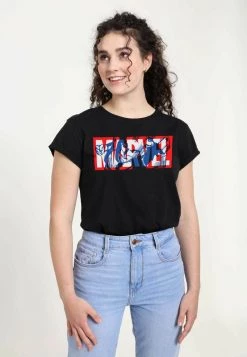 Henry Tiger MARVEL AVENGERS CLASSIC - CAP MARVEL - T-Shirt Print - Black | Damen -Günstiges Henry Tiger Geschäft 8817094c40d540d598285f8274123d11