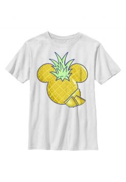 Henry Tiger Unisex DISNEY CLASSICS MICKEY MOUSE PINEAPPLE - T-Shirt Print - White