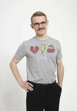 Henry Tiger DISNEY CLASSICS UNISEX CRUELLA PATCHES - T-Shirt Print - Melange Grey