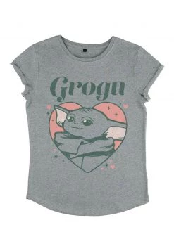 Henry Tiger STAR WARS GROGU HEART T-SHIRT - T-Shirt Print - Melange Grey | Damen -Günstiges Henry Tiger Geschäft 88da25c6a2d541aa82f7ee6784446e68