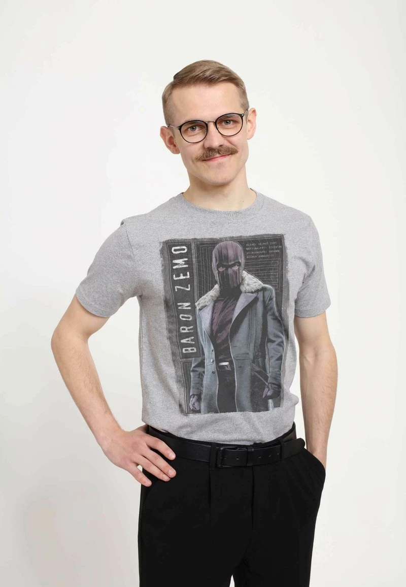 Henry Tiger Unisex T-Shirt Print - Melange Grey 3 Henry Tiger Unisex T-Shirt Print - Melange Grey – Bild 3