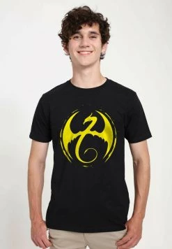 Henry Tiger MARVEL DEFENDERS - IRON FIST LOGO - T-Shirt Print - Black | Unisex