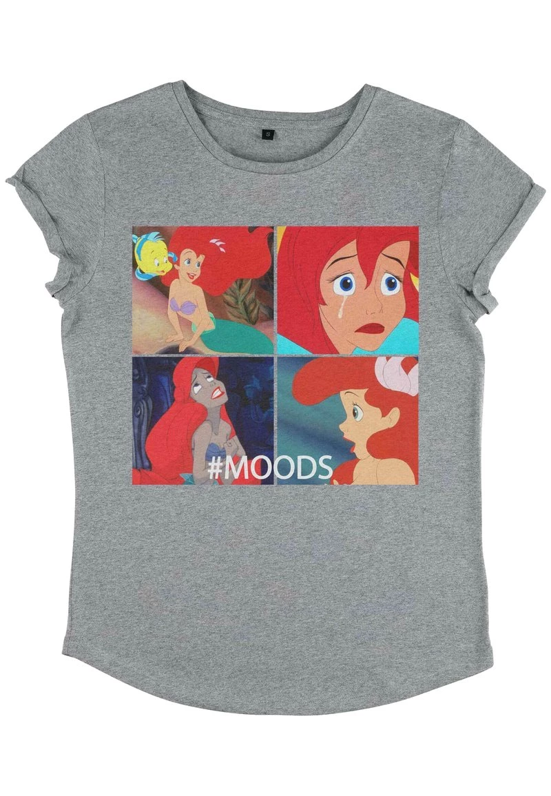 Henry Tiger Damen DISNEY ARIEL MOODS - T-Shirt Print - Melange Grey 4 Henry Tiger Damen DISNEY ARIEL MOODS - T-Shirt Print - Melange Grey – Bild 4