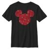 Henry Tiger Unisex DISNEY CLASSICS MICKEY MOUSE ROSES - T-Shirt Print - Black
