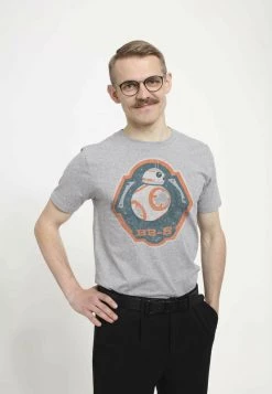 Henry Tiger STAR WARS UNISEX BB8 BADGE - T-Shirt Print - Melange Grey -Günstiges Henry Tiger Geschäft 8cc434f0f2a44fea91ee0e8b97743ab4