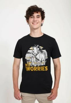 Henry Tiger Unisex DISNEY THE LION KING: LIVE ACTION - NO WORRIES CLUB - T-Shirt Print - Black