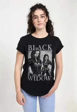 Henry Tiger Damen MARVEL TWO WIDOWS MIRROR - T-Shirt Print - Black