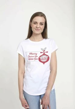 Henry Tiger Damen STAR WARS MERRY FORCE - T-Shirt Print - White