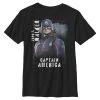 Henry Tiger Unisex MARVEL CAPTAIN AMERICA WALKER HERO - T-Shirt Print - Black