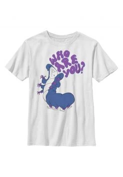 Henry Tiger Unisex DISNEY CLASSICS ALICE IN WONDERLAND ABSOLEM WHO ARE YOU - T-Shirt Print - White