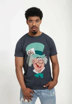 Henry Tiger DISNEY CLASSICS UNISEX MAD HATTER BIG FACE - T-Shirt Print - Melange Black -Günstiges Henry Tiger Geschäft 90061977b4fe4161b8f7e756ee1998e5